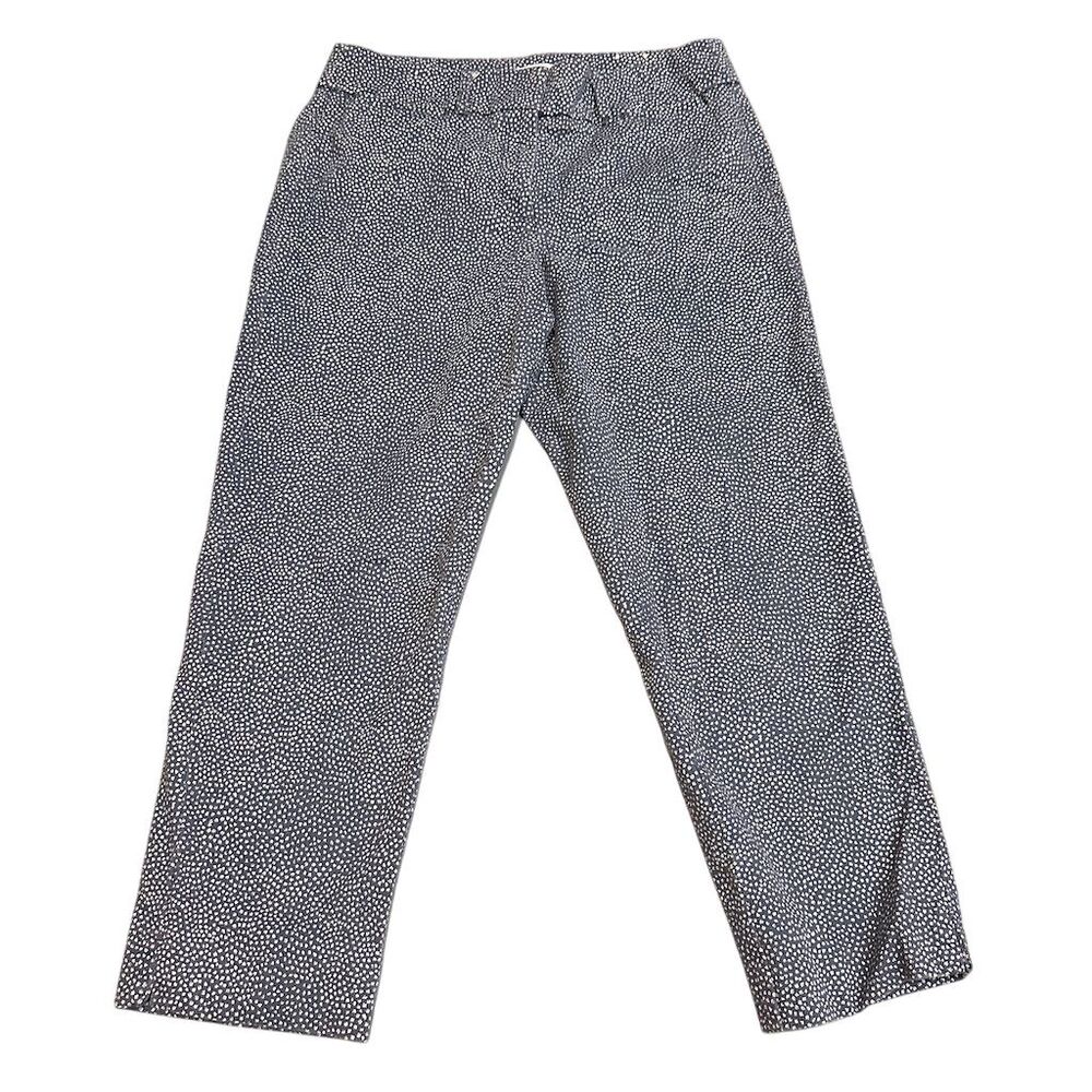 LOFT Women's Size 6 Blue‎ Geometric Straight Leg Pants Crop